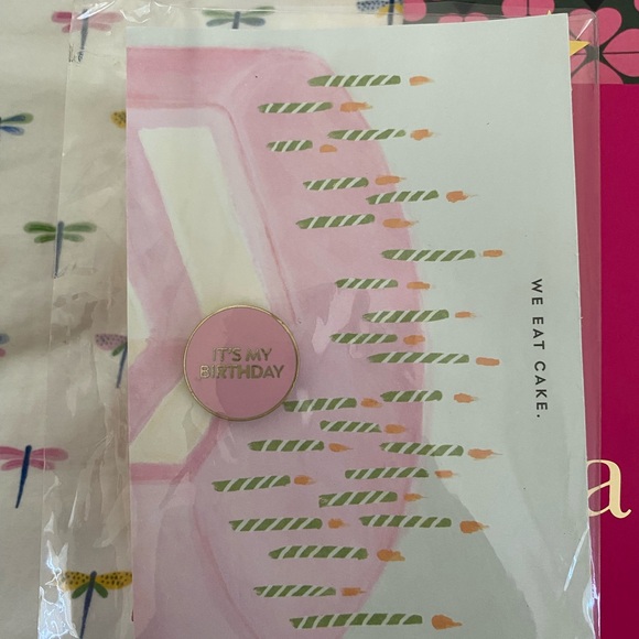 Kate Spade Pink Happy Birthday 🎈 pin - Picture 2 of 4